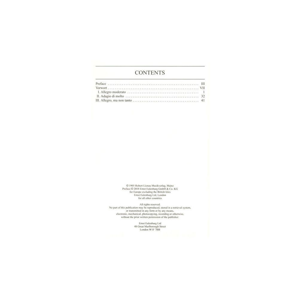 Edition Eulenburg Sibelius Violinkonzert d