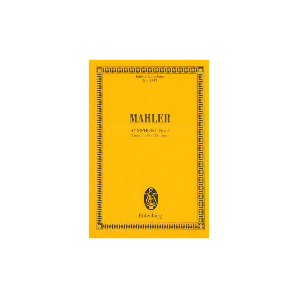 Edition Eulenburg Mahler Sinfonie Nr. 3 d