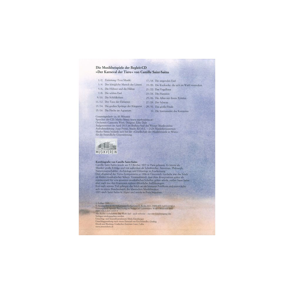 Annette Betz Verlag Der Karneval der Tiere – Thomann Ireland