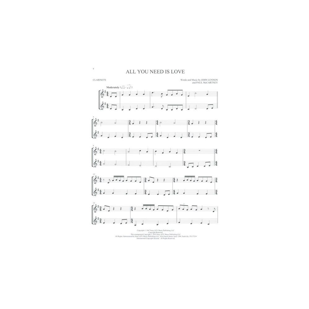 Hal Leonard The Beatles For Two Clarinets – Thomann Ireland