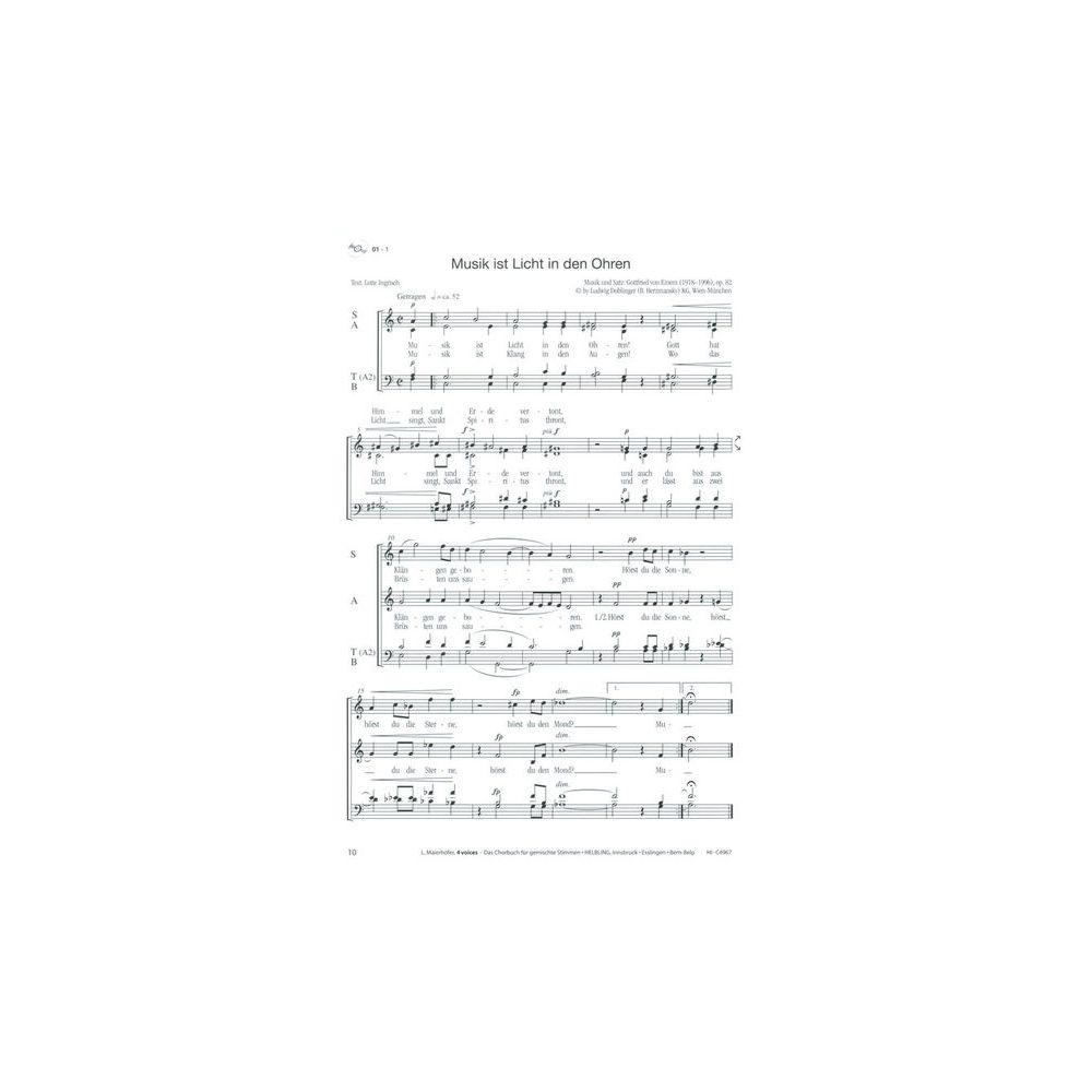 Helbling Verlag 4 Voices Chorbuch – Thomann Ireland