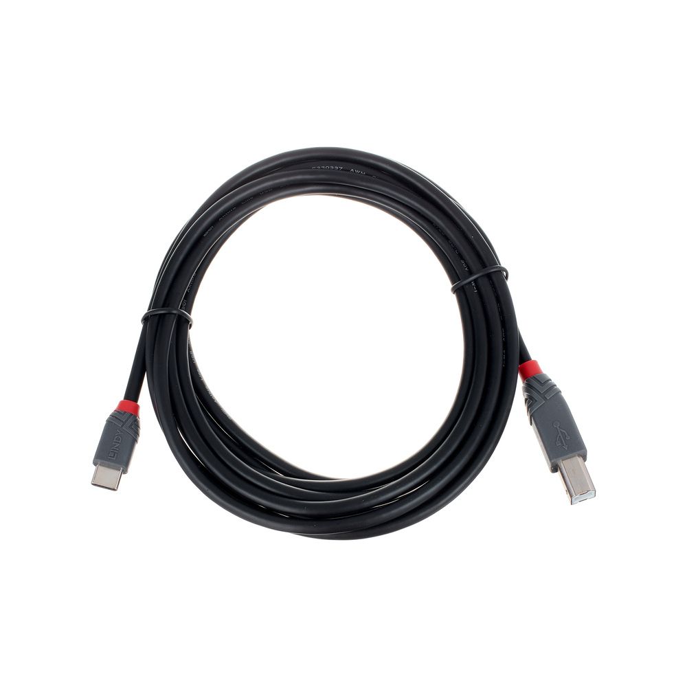 Lindy 3m USB 2.0 Typ C/B Anthra – Thomann Ireland
