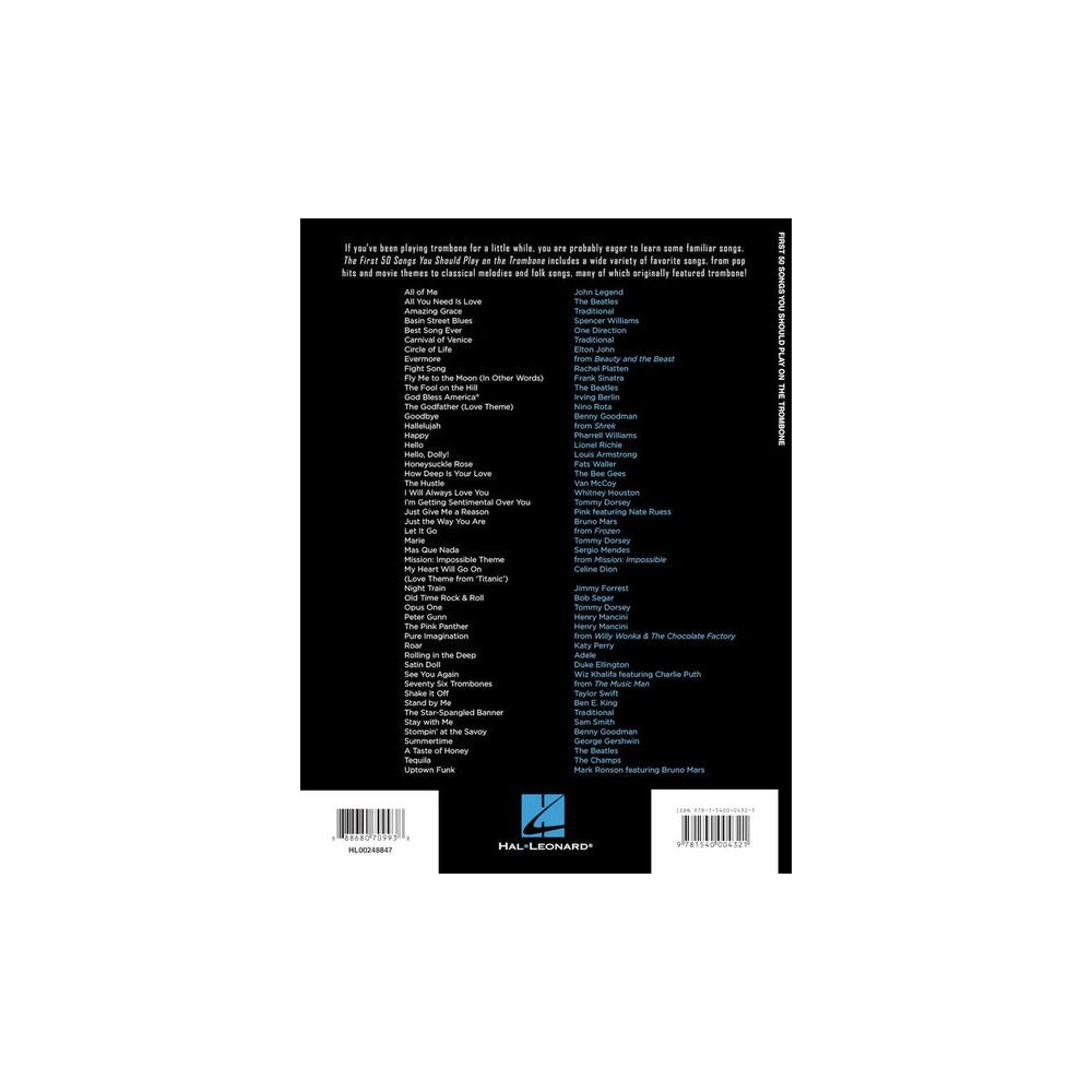 Hal Leonard 50 Songs You Should Trombone – Thomann Ireland
