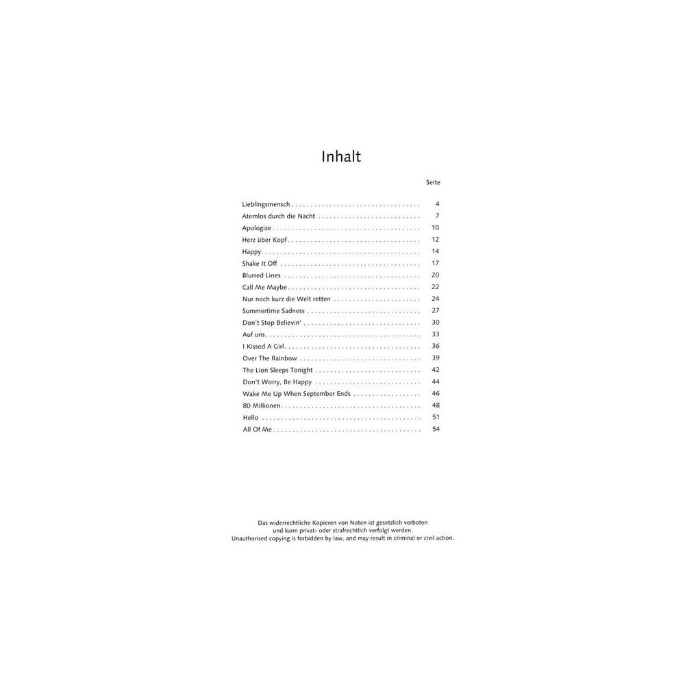 Schott Die Schönsten Popsongs Best Of – Thomann Ireland