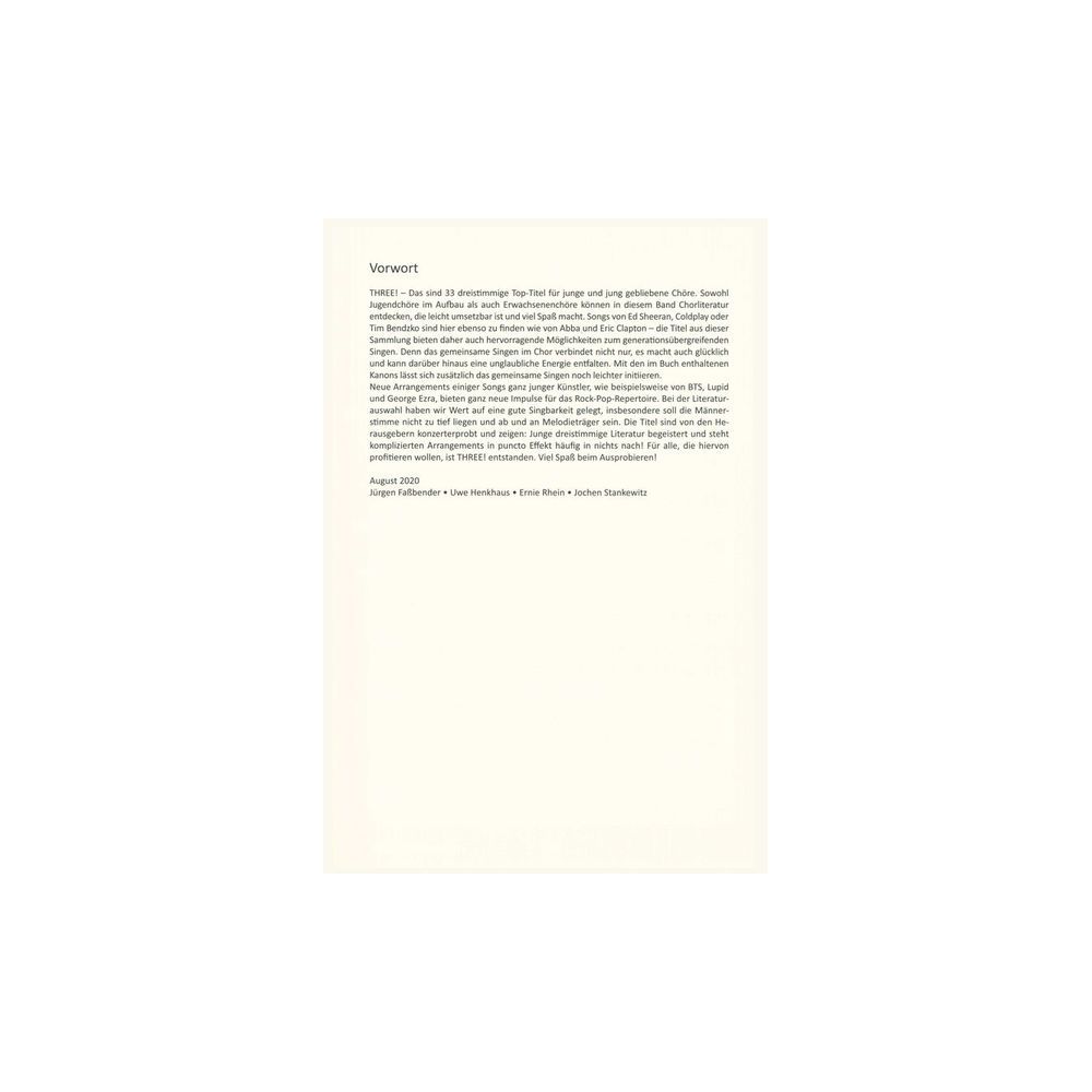 Bosse Verlag Three! – Thomann Ireland