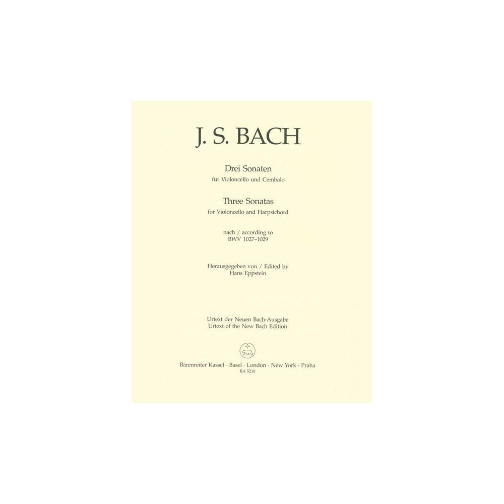 Bärenreiter Bach Drei Sonaten Cello – Thomann Ireland