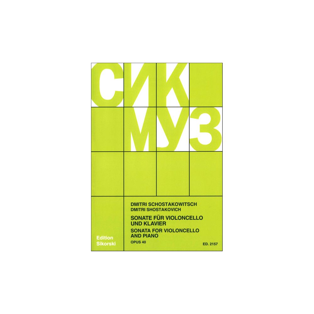 Sikorski Musikverlage Schostakowitsch Cellosonate – Thomann Ireland