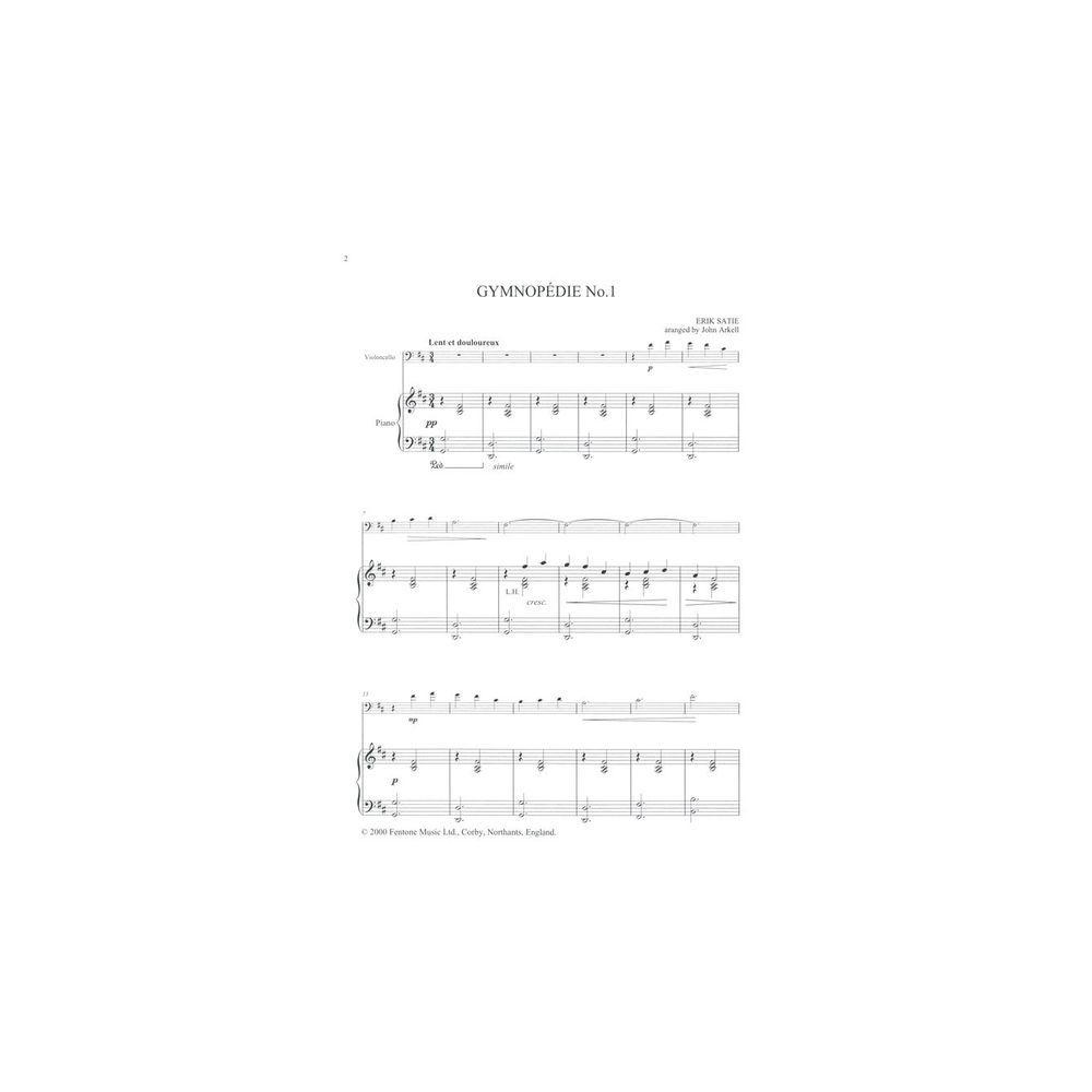 Fentone Music Satie Three Gymnopedies Cello – Thomann Ireland
