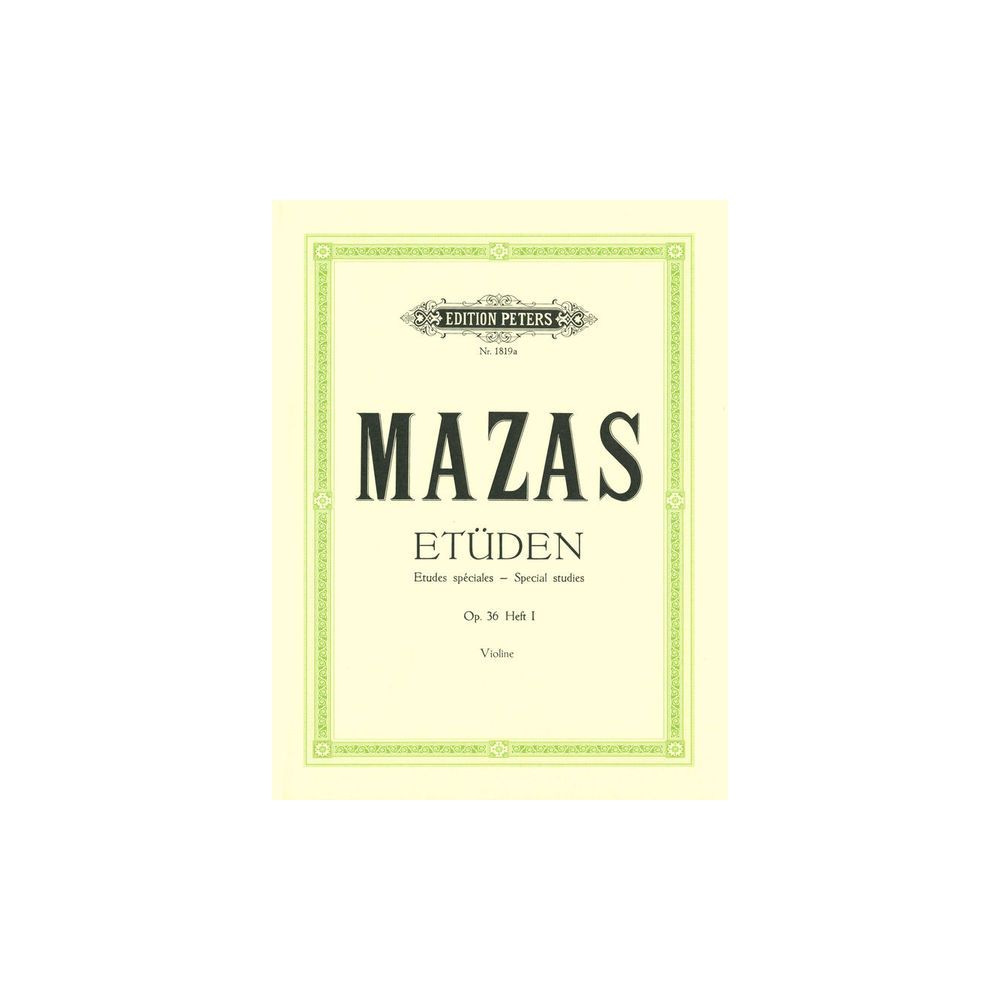 Edition Peters Mazas Etüden op.36 Heft 1 – Thomann Ireland