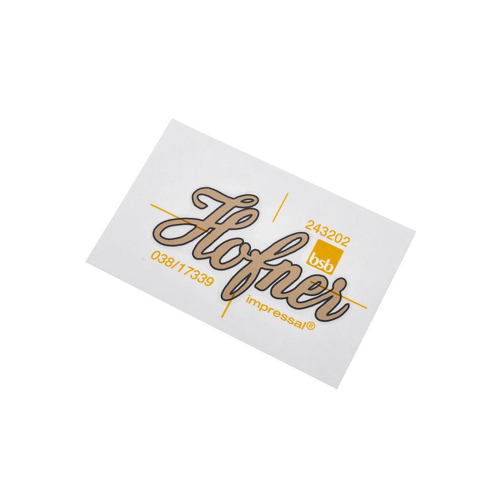 Höfner H65/40B Decal – Thomann Ireland
