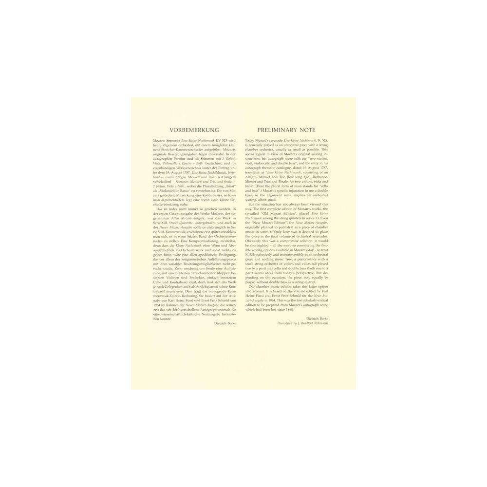 Bärenreiter Mozart Nachtmusik Streichqt. – Thomann Ireland