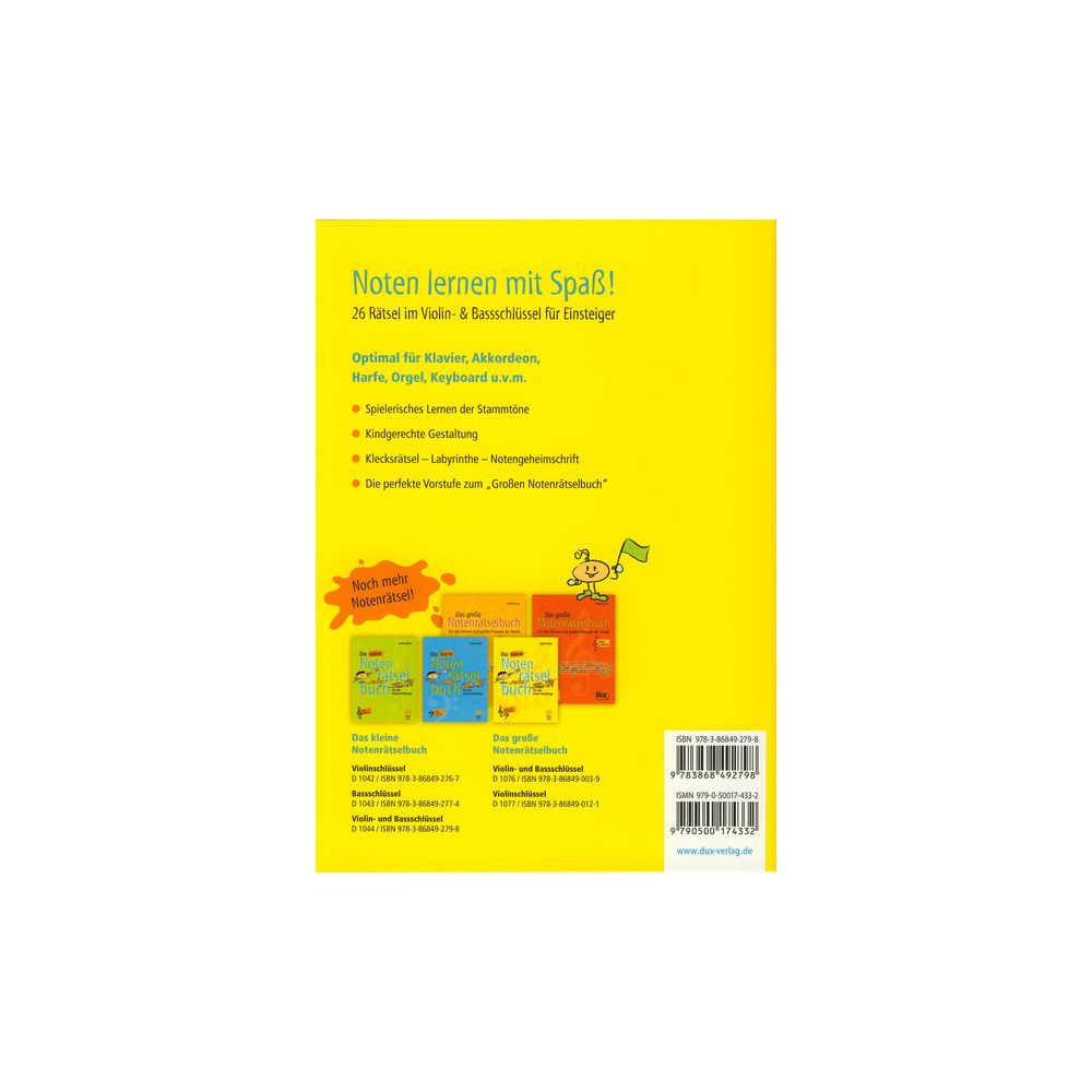 Edition Dux Kleine Notenrätsel Violin+Bass – Thomann Ireland