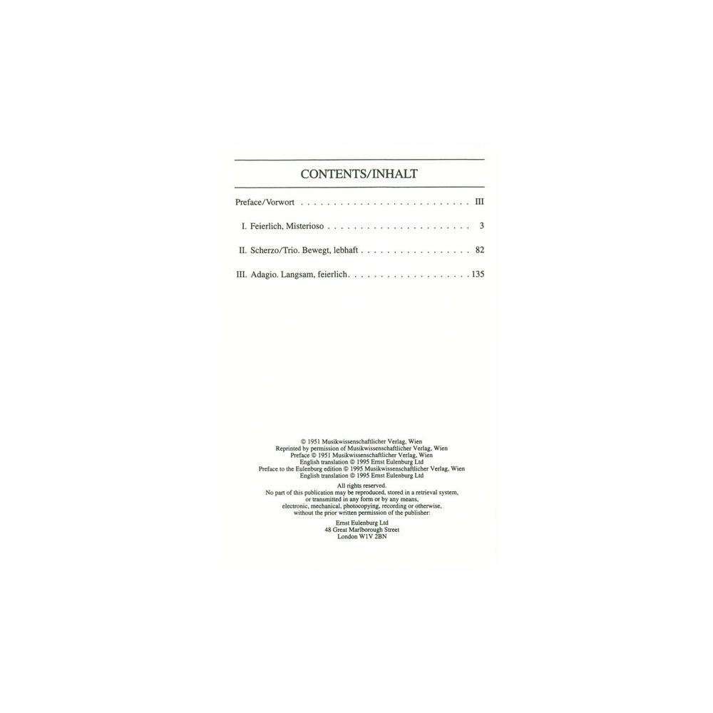 Edition Eulenburg Bruckner Sinfonie Nr. 9 d