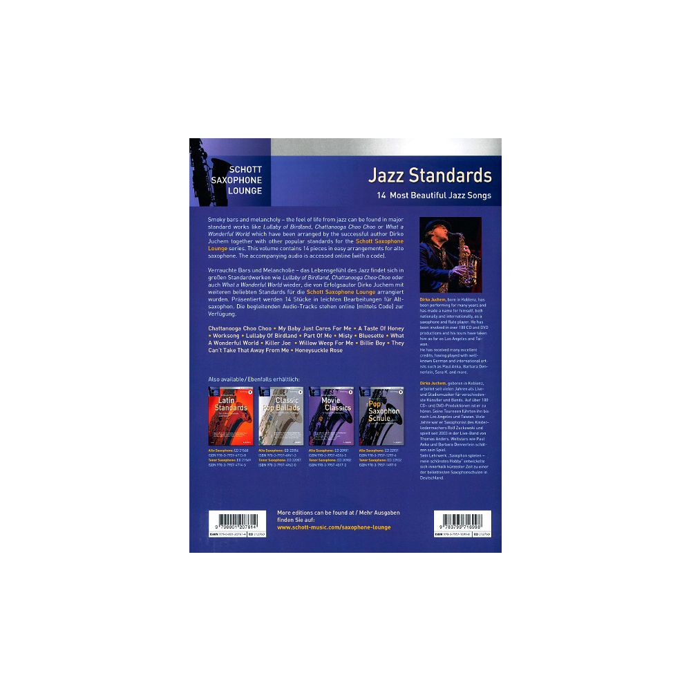 Schott Jazz Standards Tenor Saxophone – Thomann Ireland