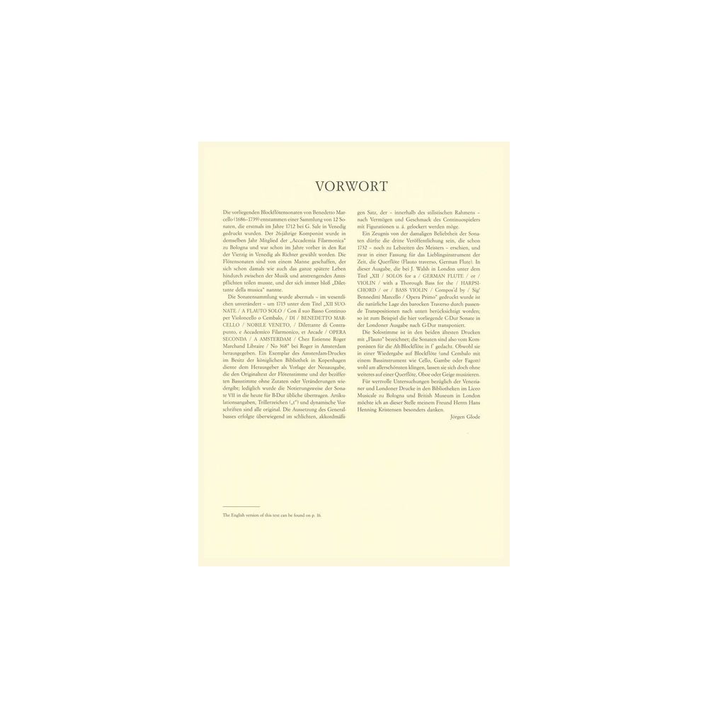 Bärenreiter Marcello Sonaten 1 – Thomann Ireland