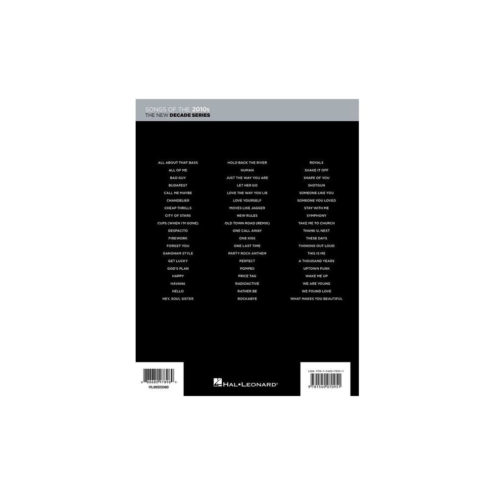 Hal Leonard Songs of the 2010s – Thomann Ireland