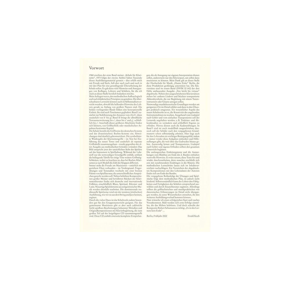 Deutscher Verlag für Musik Neue Schule für Klarinette 1 – Thomann Ireland