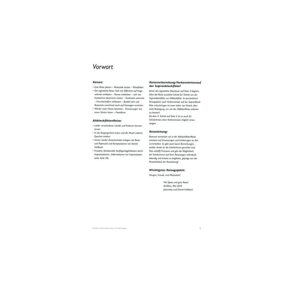 Acanthus Music AltblockflötenReise 1 – Thomann Ireland