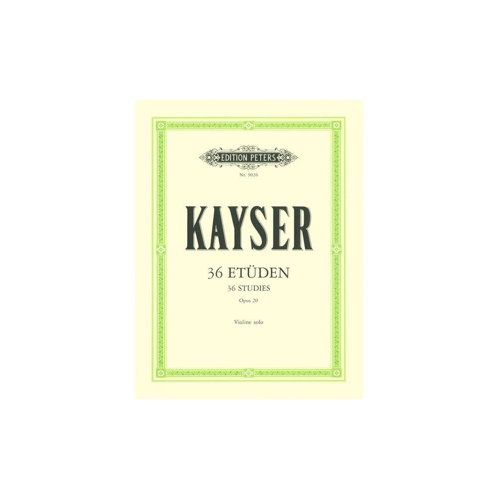 Edition Peters Kayser 36 Etüden op. 20 Violin – Thomann Ireland