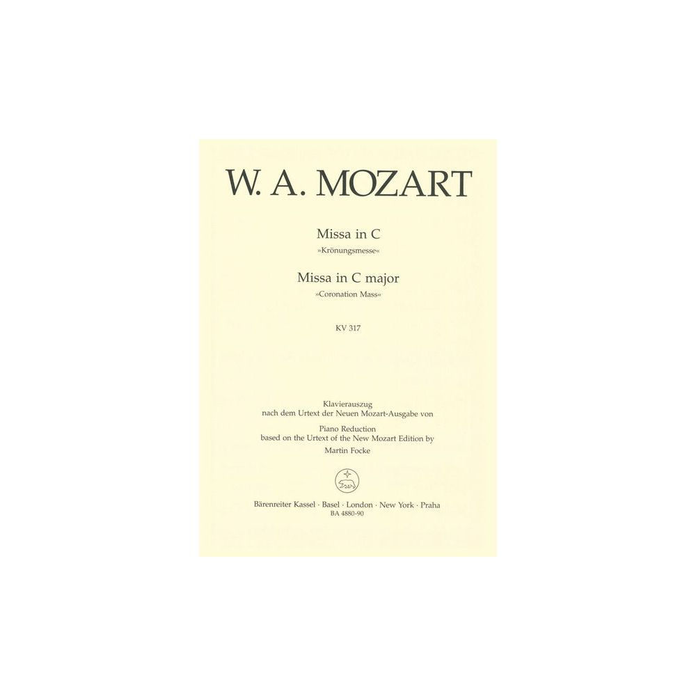 Bärenreiter Mozart Krönungsmesse – Thomann Ireland