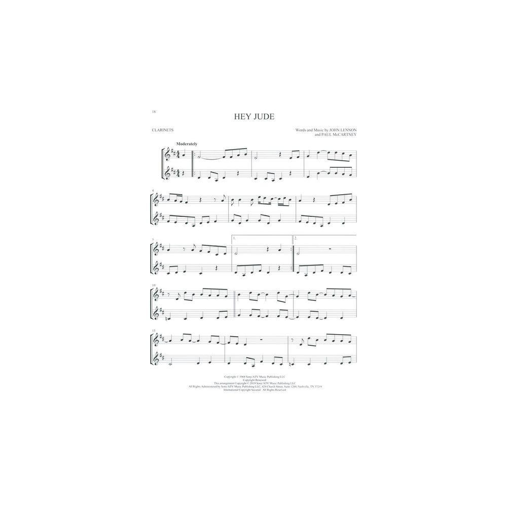 Hal Leonard The Beatles For Two Clarinets – Thomann Ireland