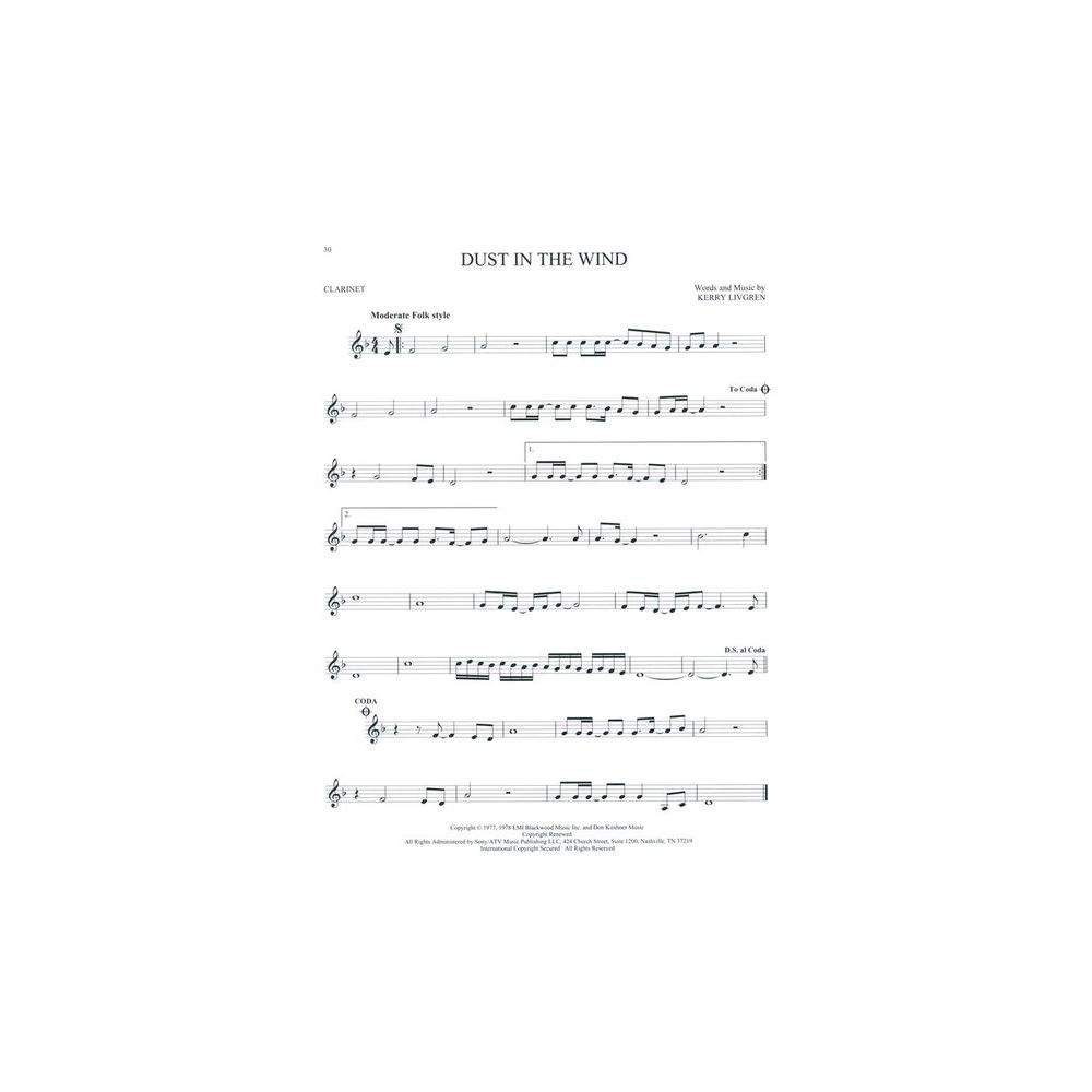 Hal Leonard 101 Popular Songs Clarinet – Thomann Ireland