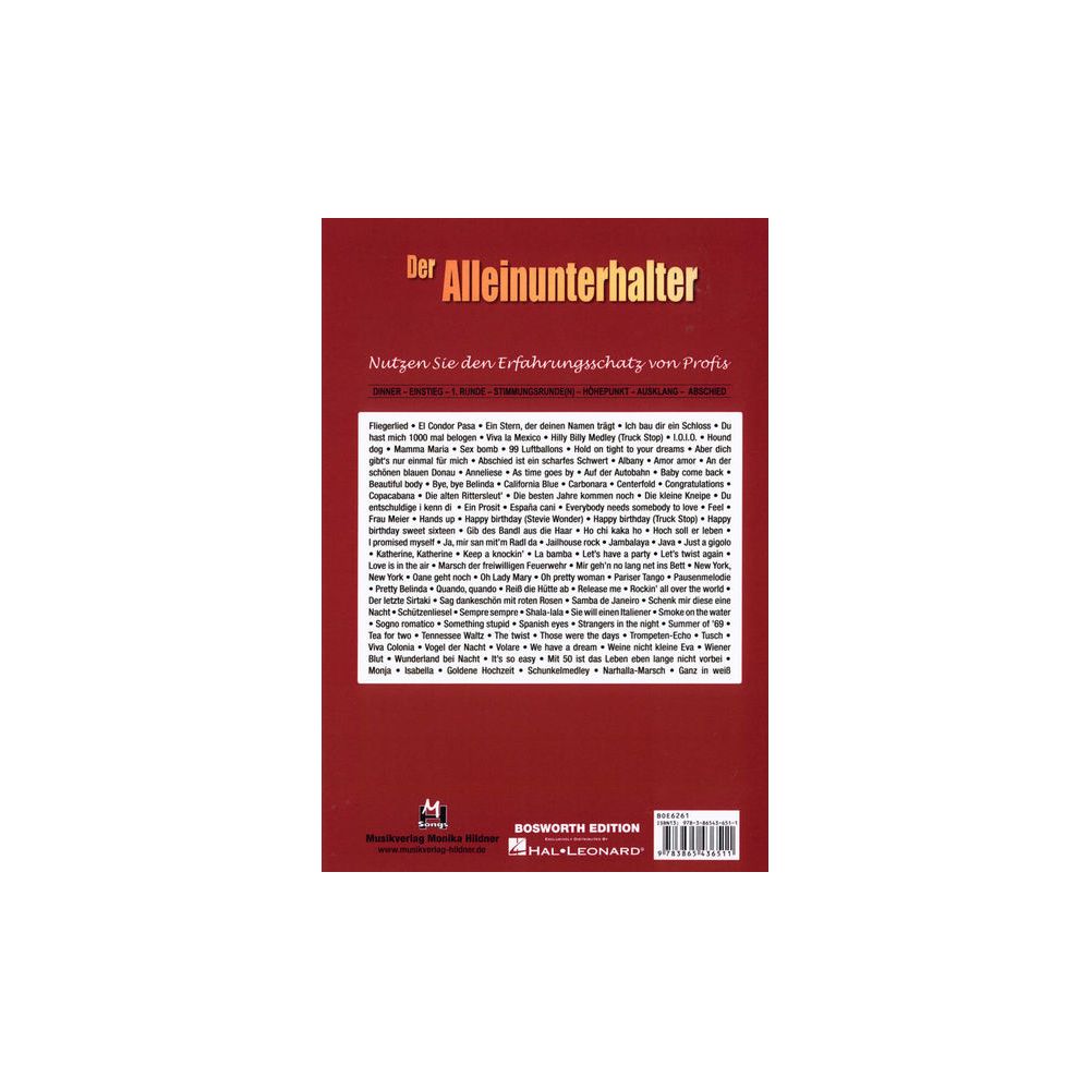 Musikverlag Hildner Der Alleinunterhalter – Thomann Ireland