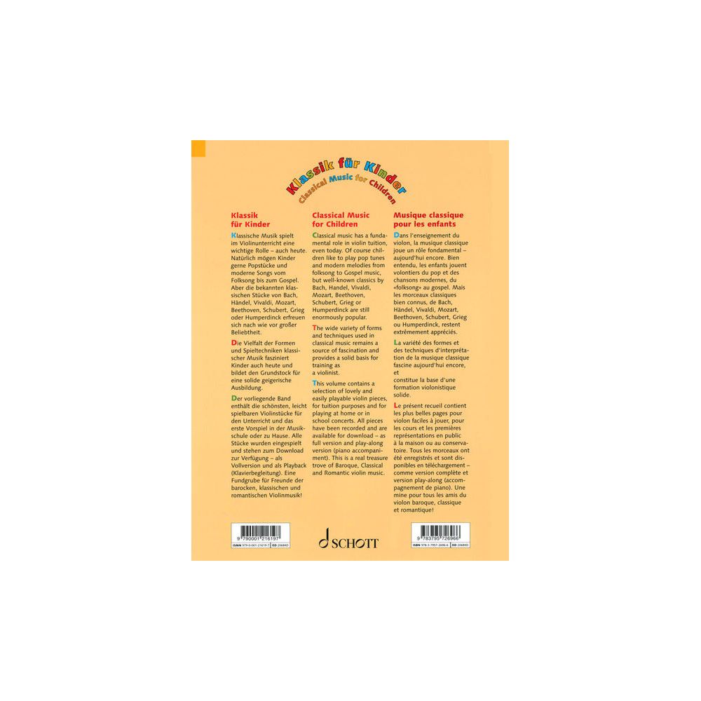 Schott Klassik für Kinder Violin – Thomann Ireland