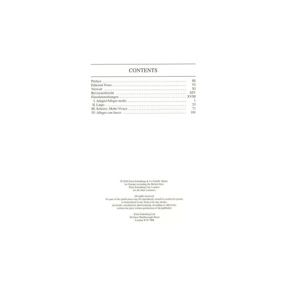 Edition Eulenburg Dvorak Sinfonie Nr. 9 e