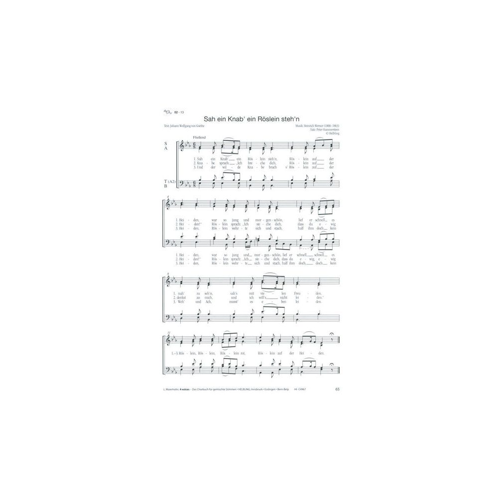 Helbling Verlag 4 Voices Chorbuch – Thomann Ireland