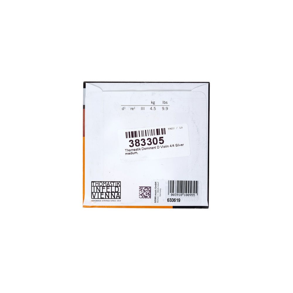 Thomastik Dominant D Violin 4/4 Silver M – Thomann Ireland