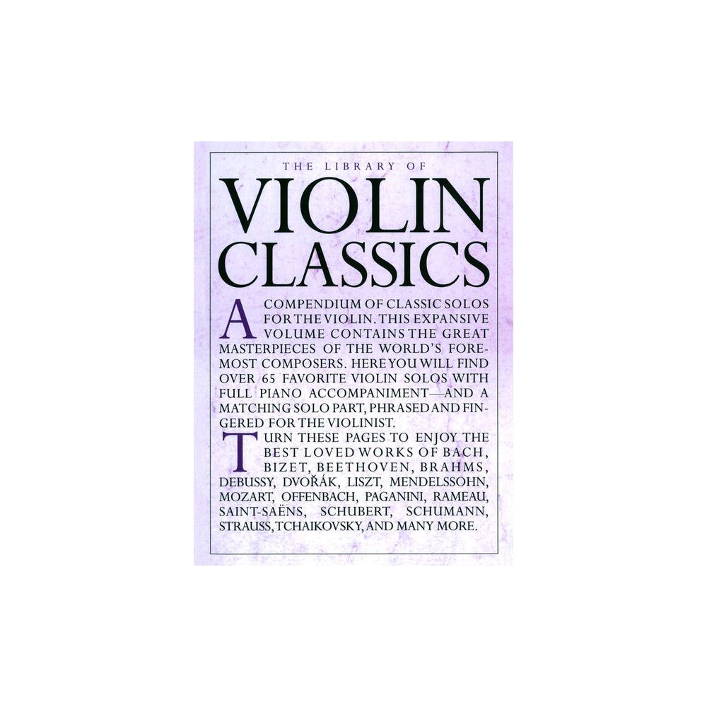 Music Sales The Library Of Violin Classics – Thomann Ireland