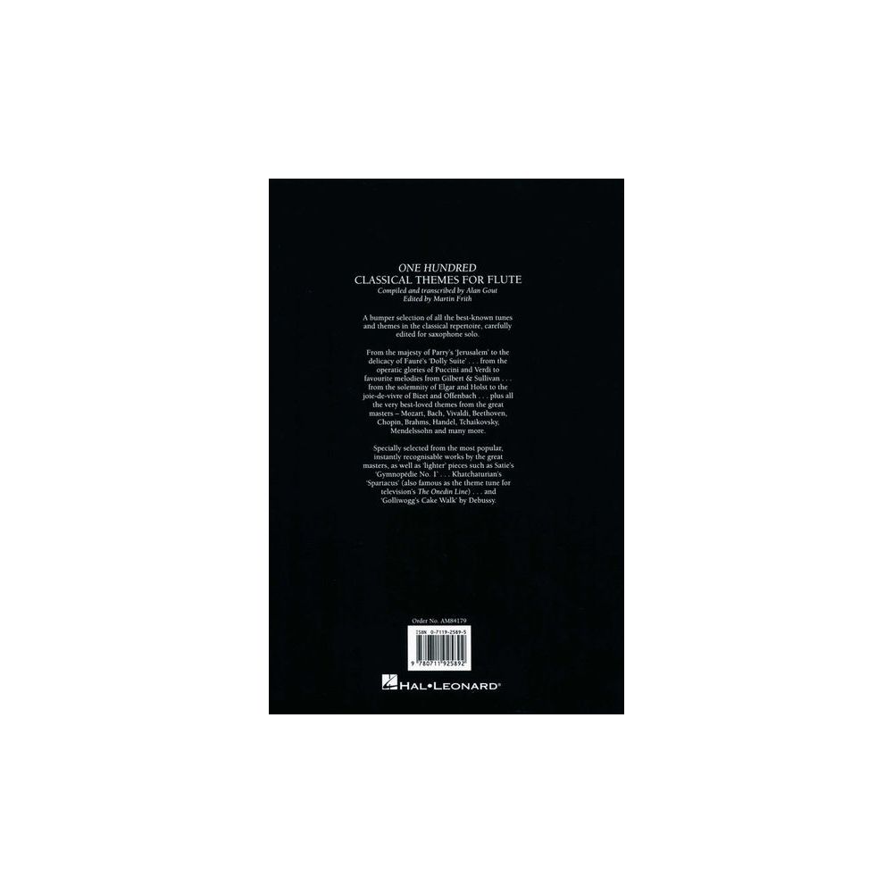 Music Sales 100 Classical Themes Flute – Thomann Ireland