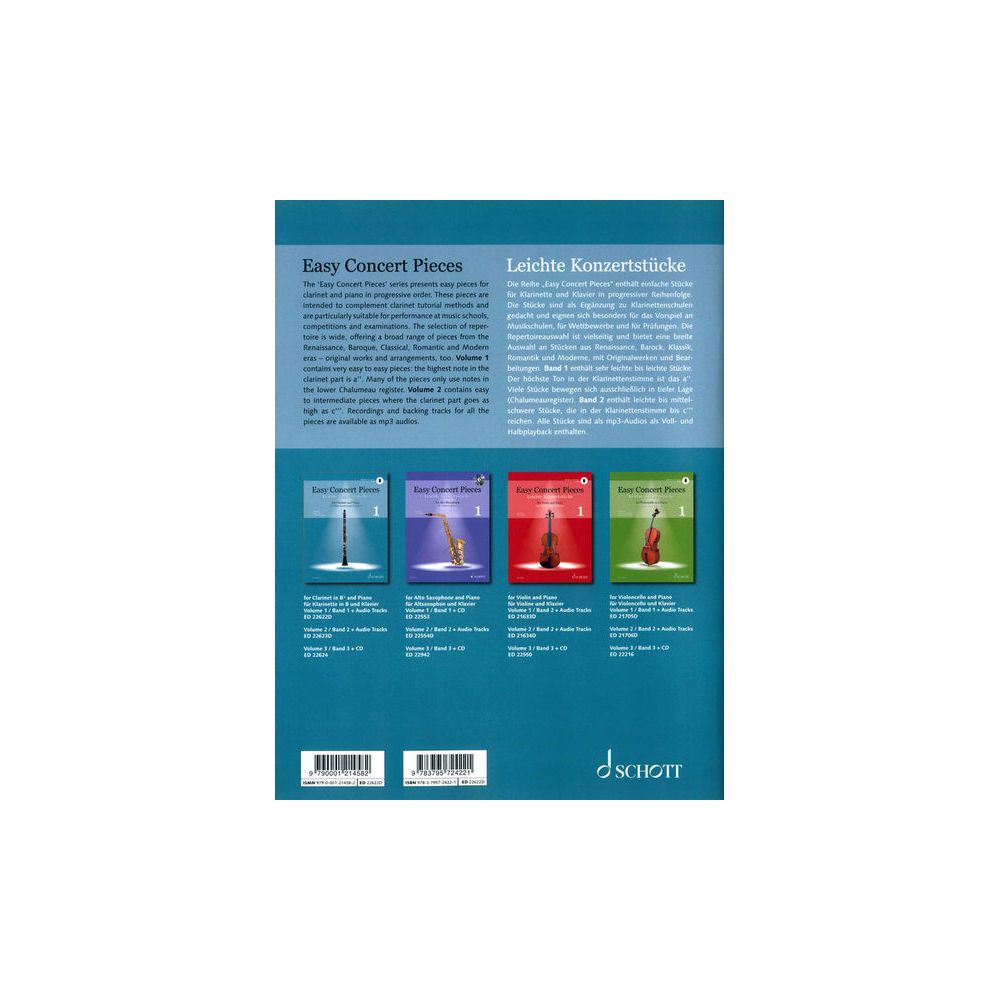 Schott Easy Concert Pieces Clarinet 1 – Thomann Ireland