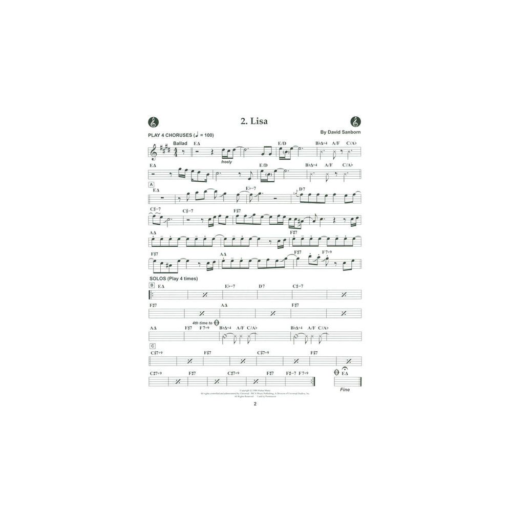 Jamey Aebersold David Sanborn Songs – Thomann Ireland