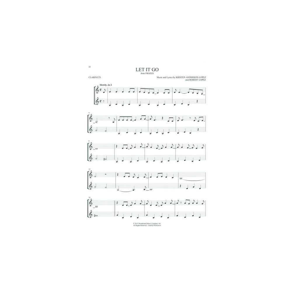 Hal Leonard Disney Songs For Two Clarinet – Thomann Ireland