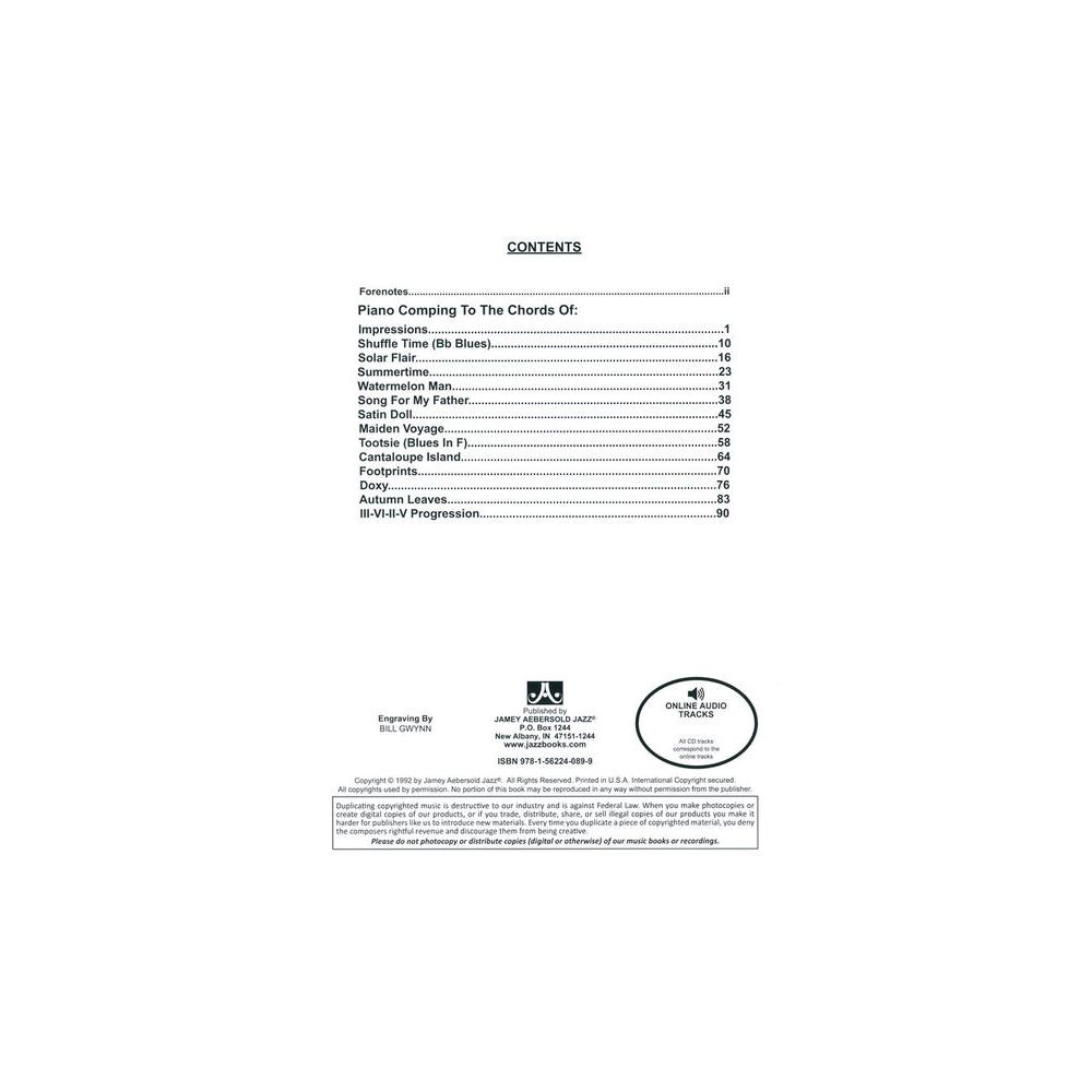 Jamey Aebersold Jazz Piano Voicings Vol.54 – Thomann Ireland