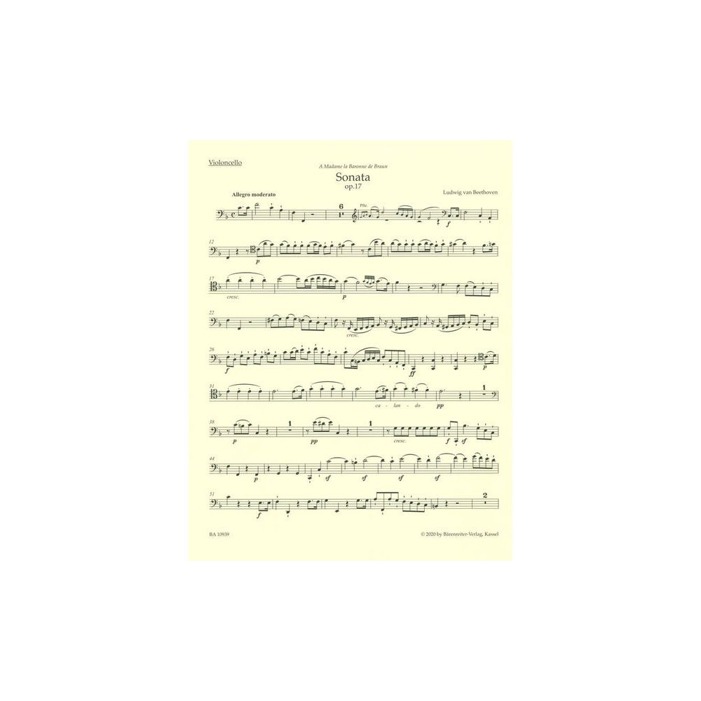 Bärenreiter Beethoven Sonate F