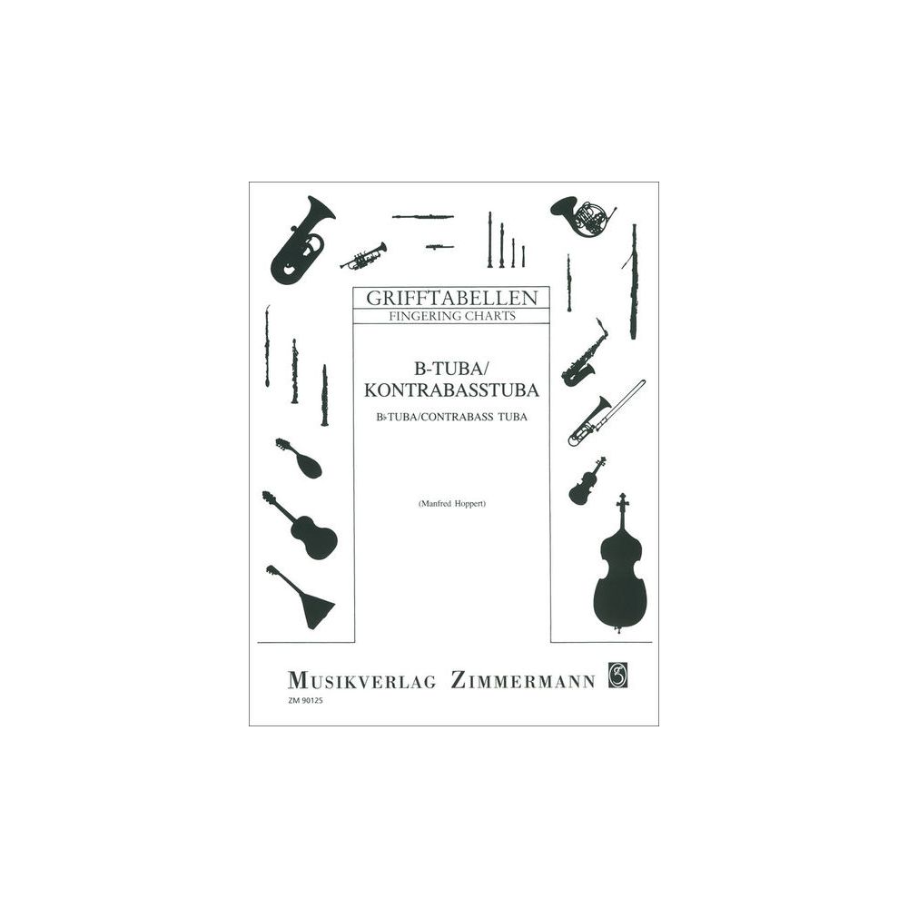Zimmermann Verlag Grifftabelle Tuba B – Thomann Ireland