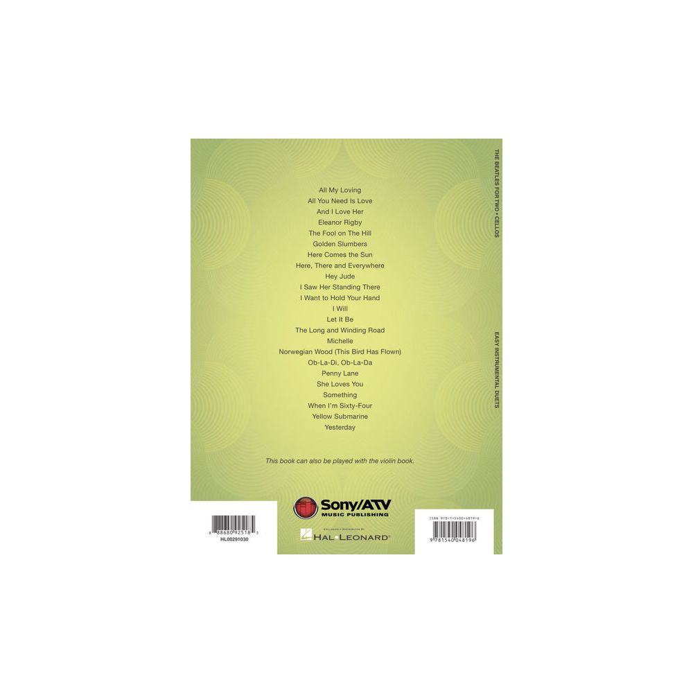 Hal Leonard The Beatles For Two Cellos – Thomann Ireland