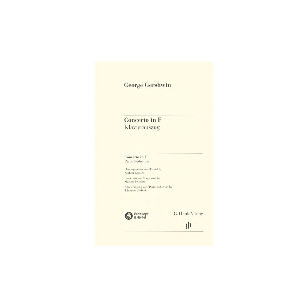 Henle Verlag Gershwin Concerto in F – Thomann Ireland