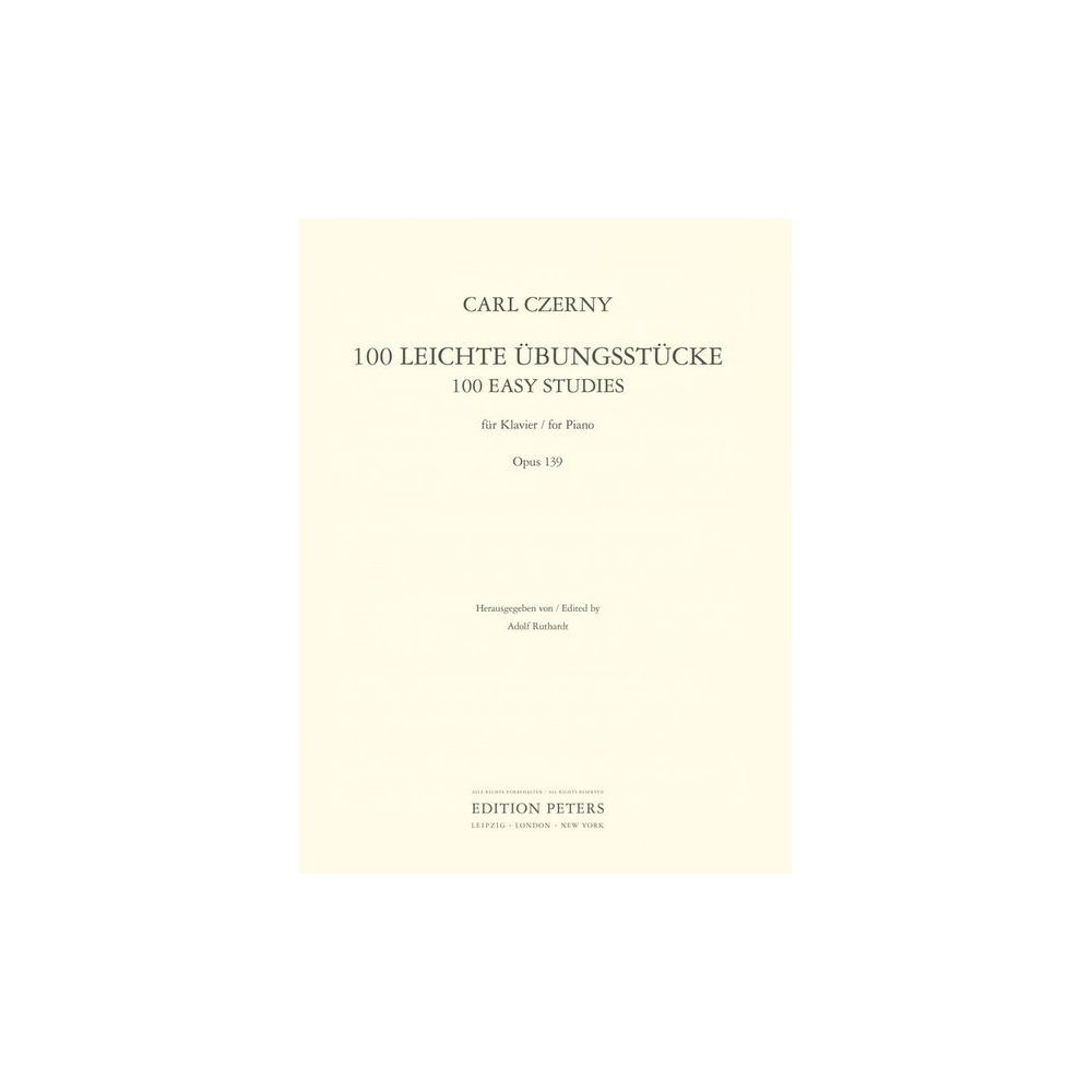 Edition Peters Czerny 100 leichte Übungsstück – Thomann Ireland