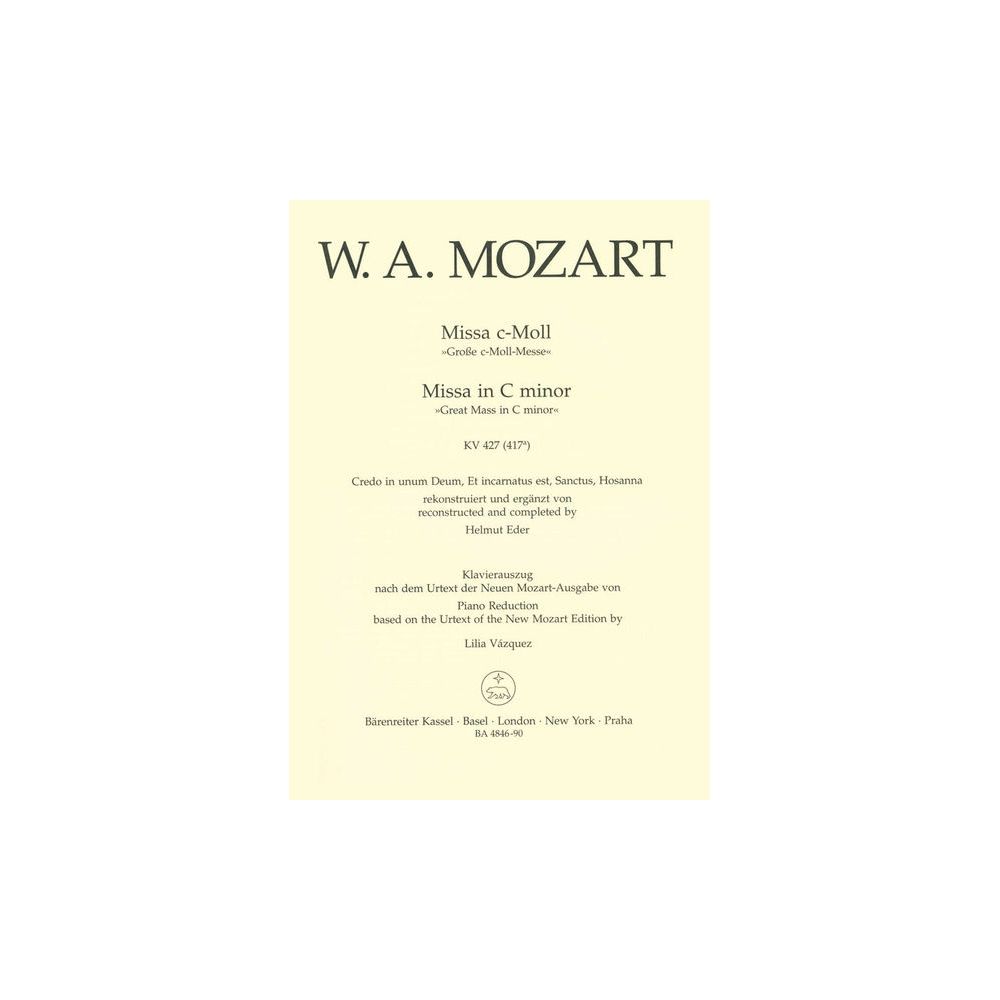 Bärenreiter Mozart Missa c
