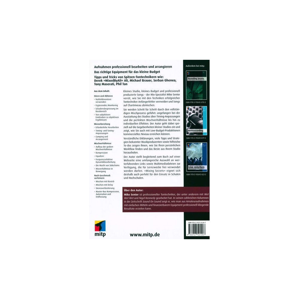 mitp Verlag  Mixing Secrets – Thomann Ireland