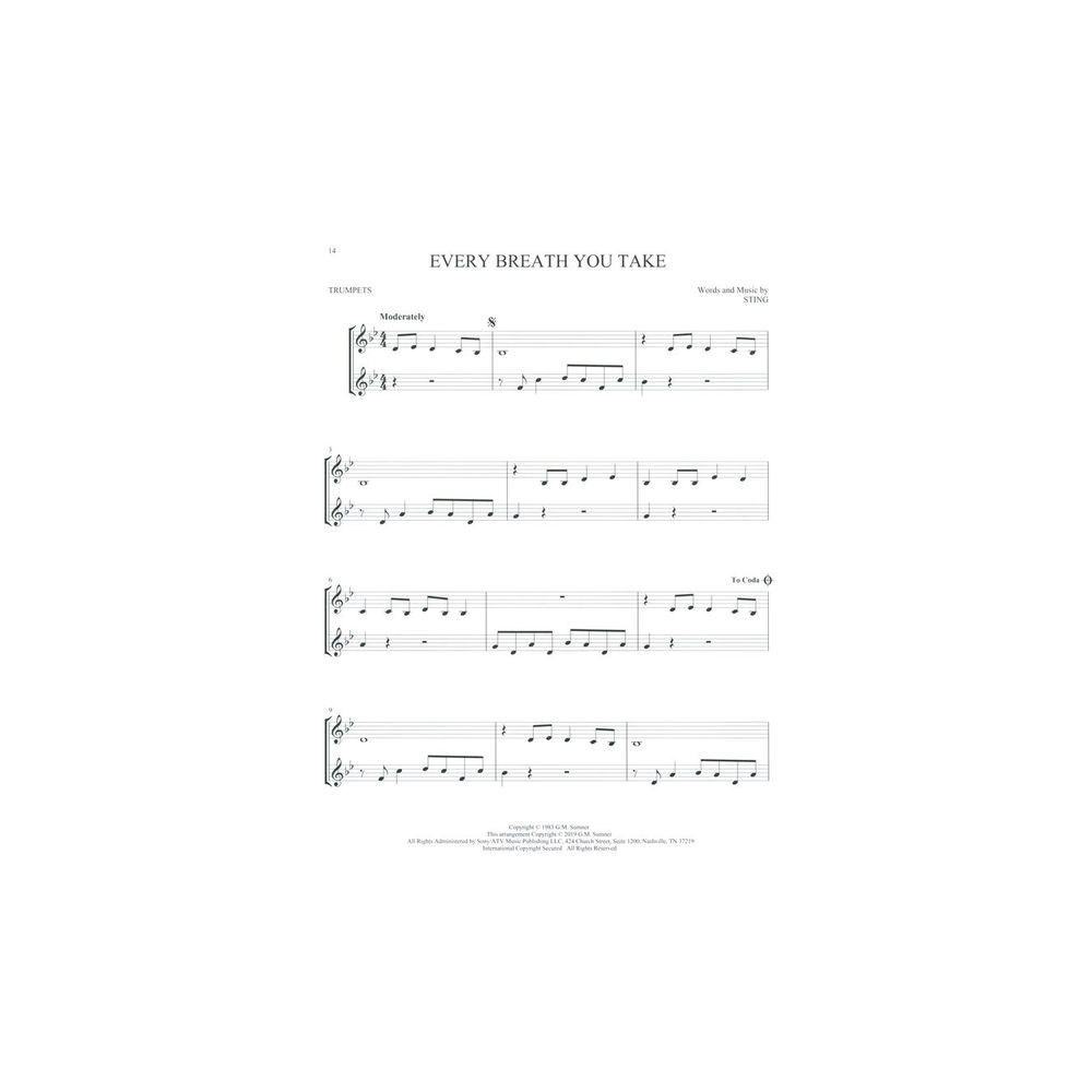 Hal Leonard Pop Classics For Two Trumpets – Thomann Ireland