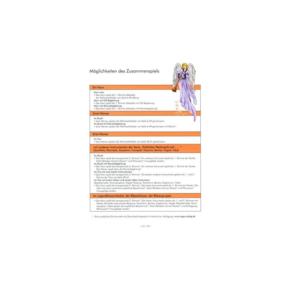 Horst Rapp Verlag Fröhliche Weihnacht Horn – Thomann Ireland