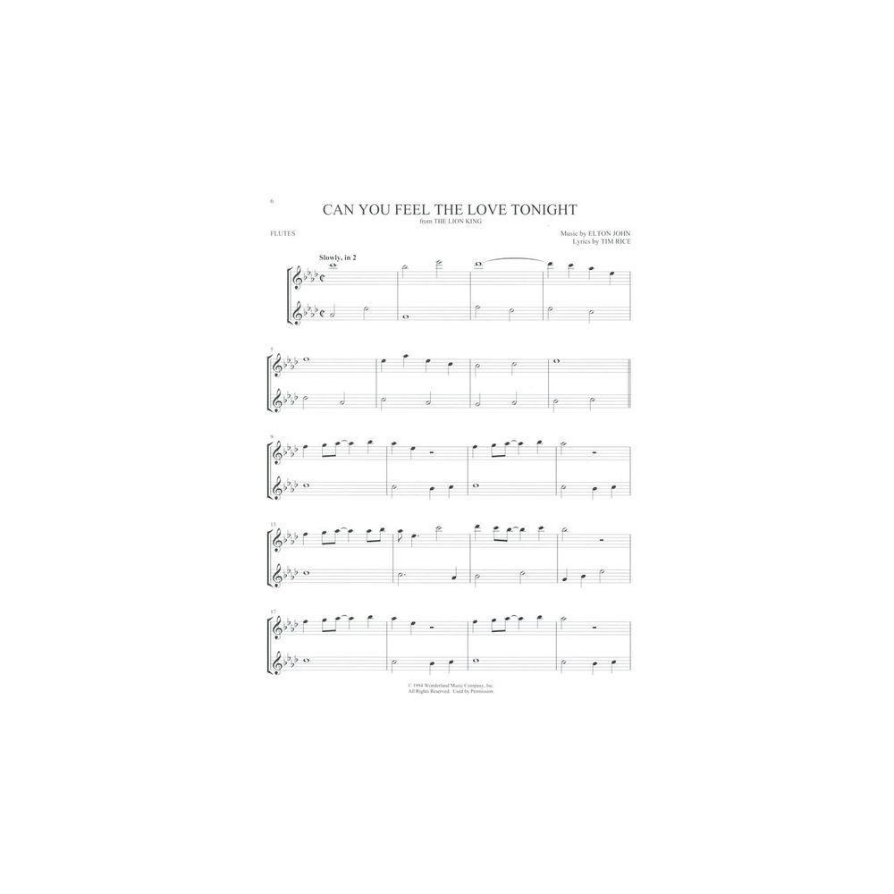 Hal Leonard Disney Songs For Two Flute – Thomann Ireland