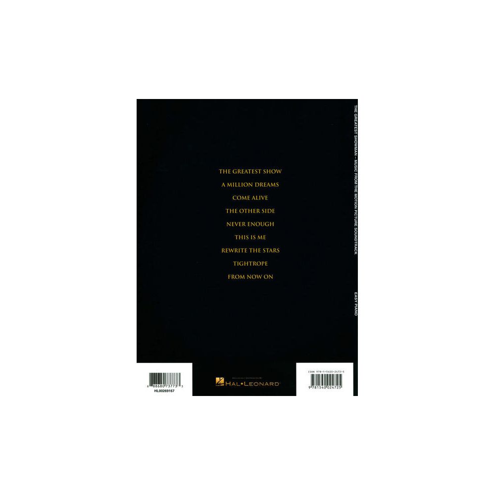 Hal Leonard The Greatest Showman Easy P. – Thomann Ireland