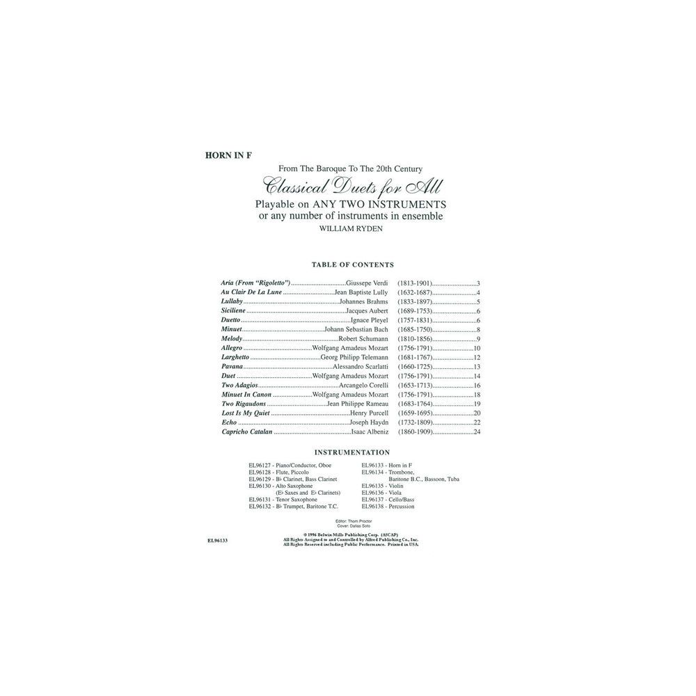 Alfred Music Publishing Classical Duets for All Horn – Thomann Ireland