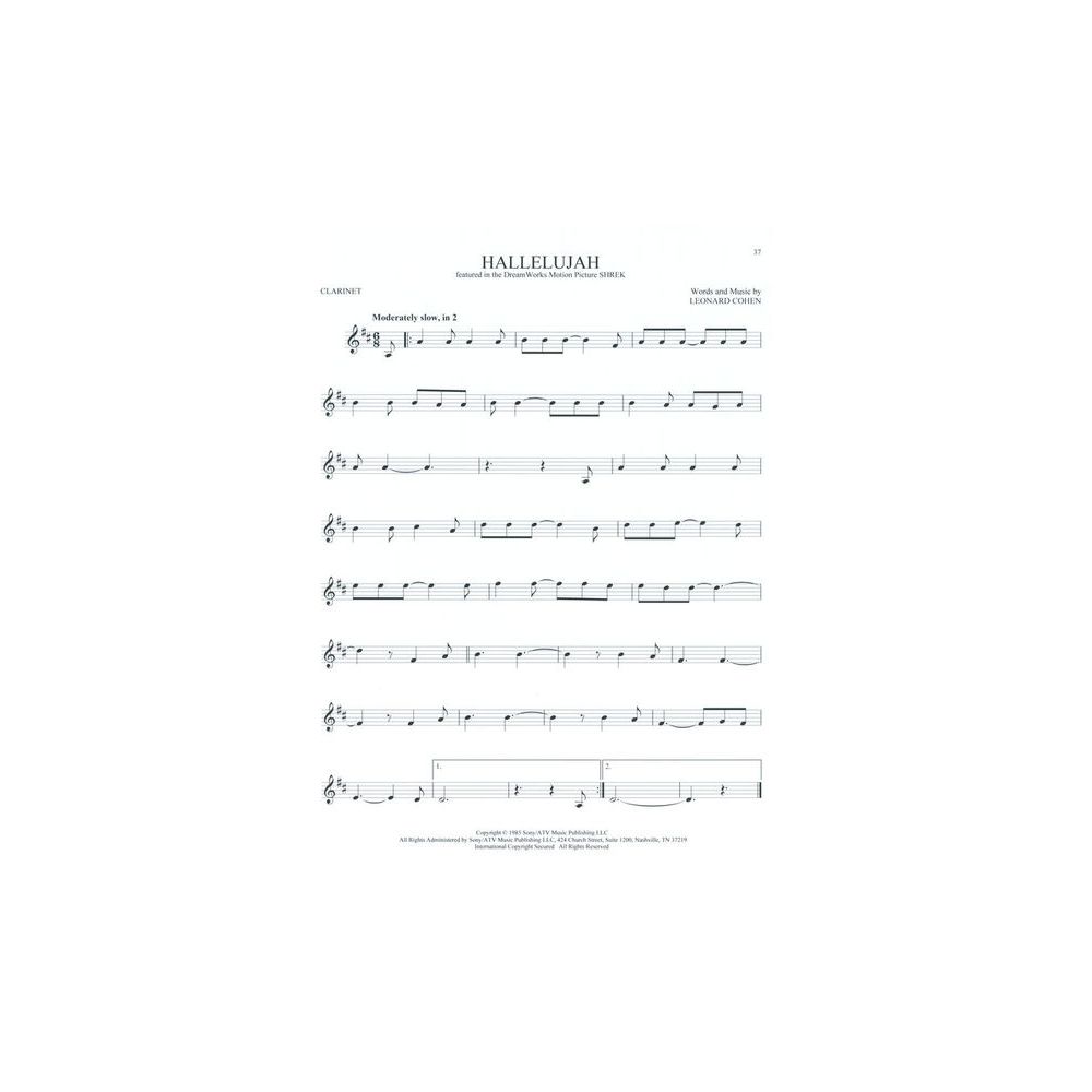 Hal Leonard 101 Movie Hits for Clarinet – Thomann Ireland